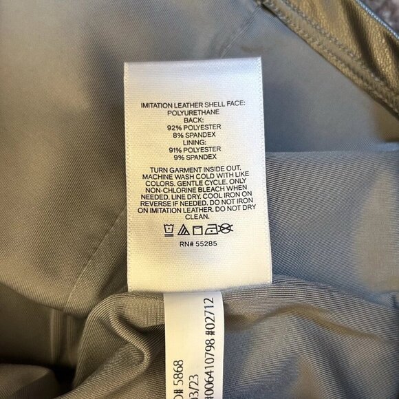 Express Womens Body Contour Metallic Faux Leather Cropped Cami XS NWT $54 - Picture 16 of 16